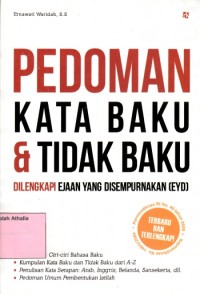 Image of Pedoman kata baku dan tidak baku yang dilengkapi dengan EYD