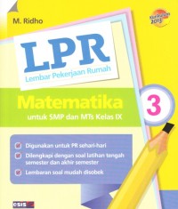 LPR: Matematika untuk SMP dan MTs Kelas IX